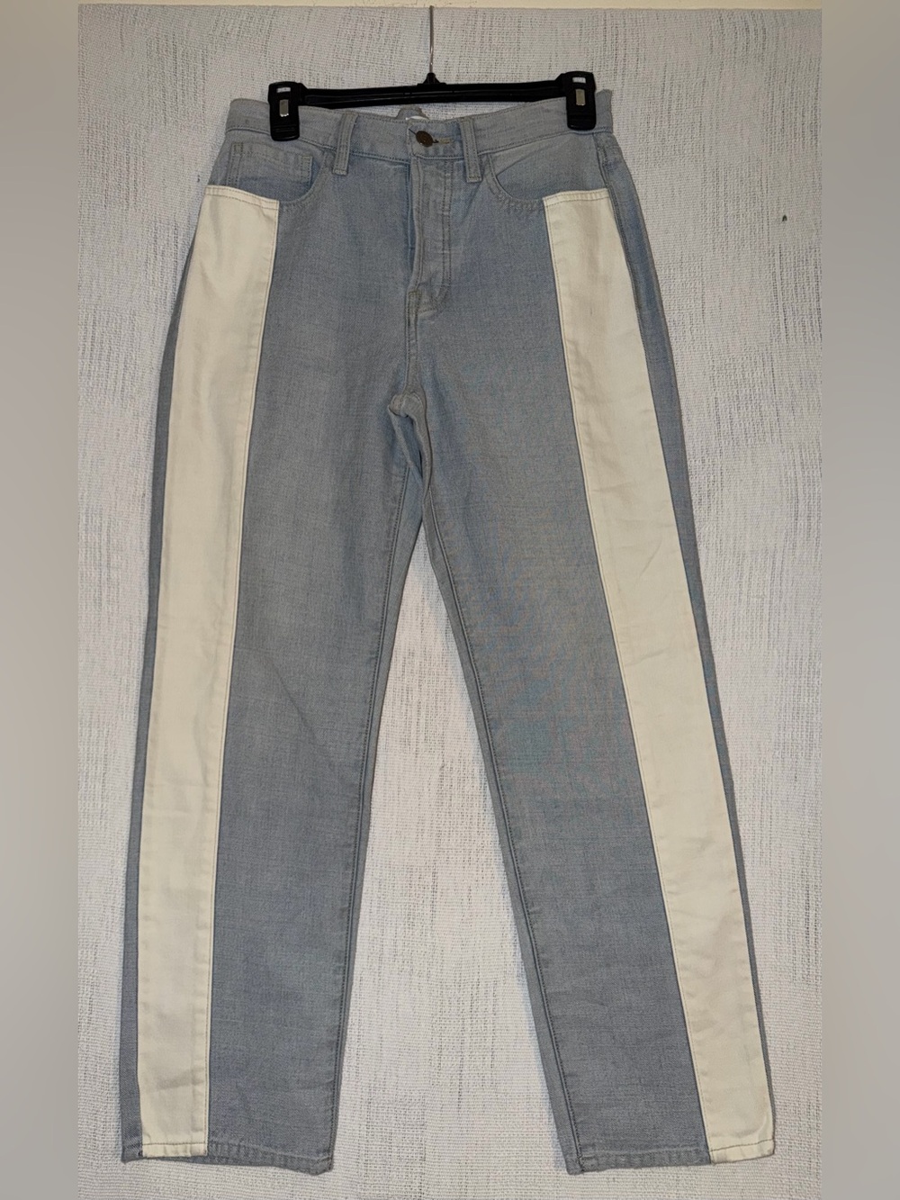 Pistola High Rise Straight Jeans s27 Colorblock Denim Quiet Luxury Coastal Chic - Picture 11 of 11